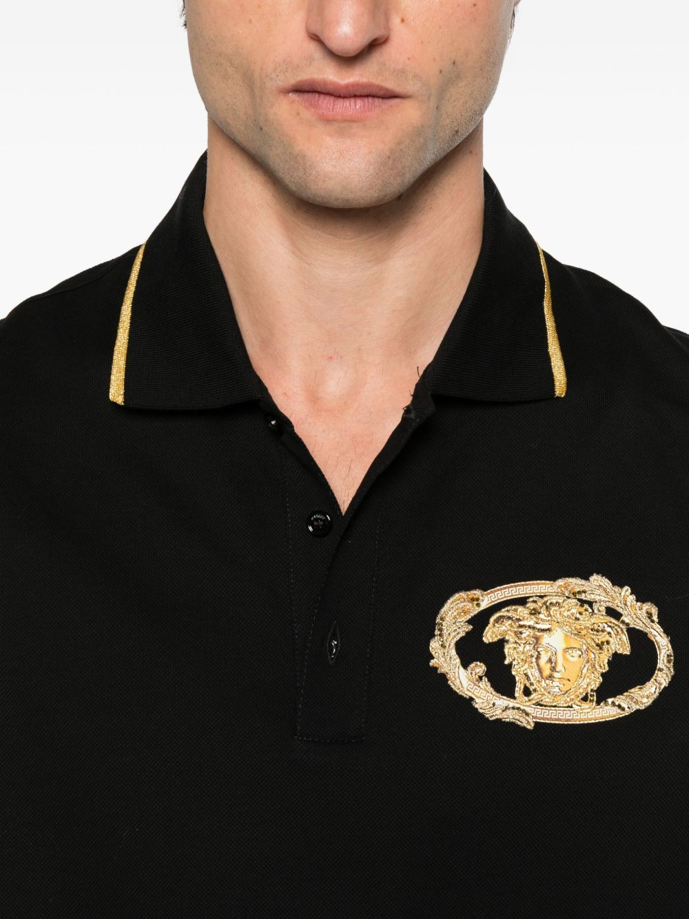 medusa emblem polo shirt - 4