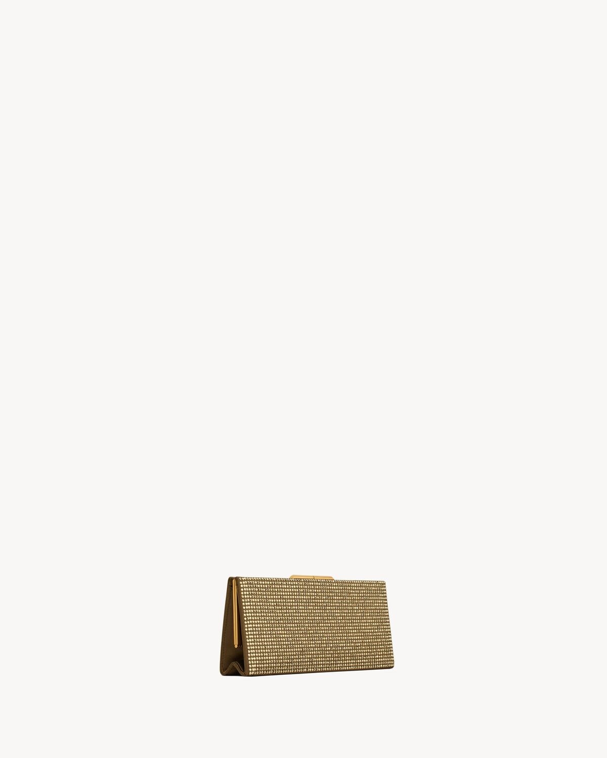 MIDNIGHT SMALL CLUTCH IN SILK SATIN AND CRYSTALS - 5