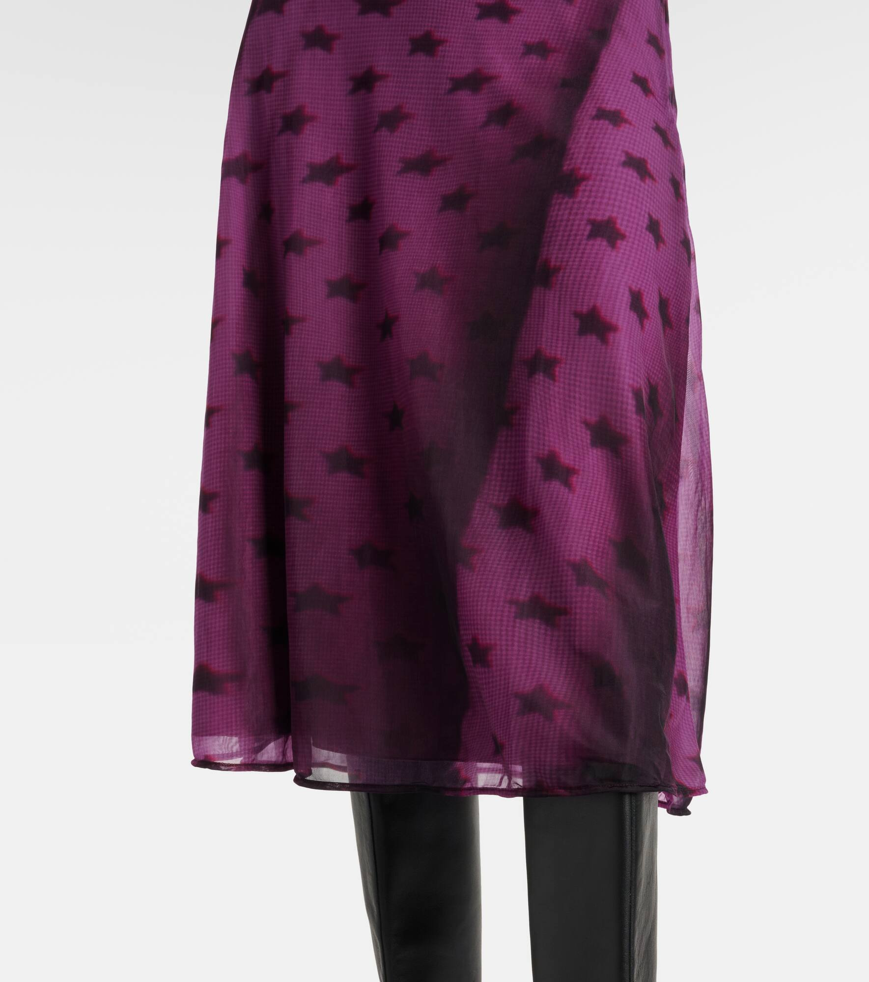 Etima printed sheer midi skirt - 5