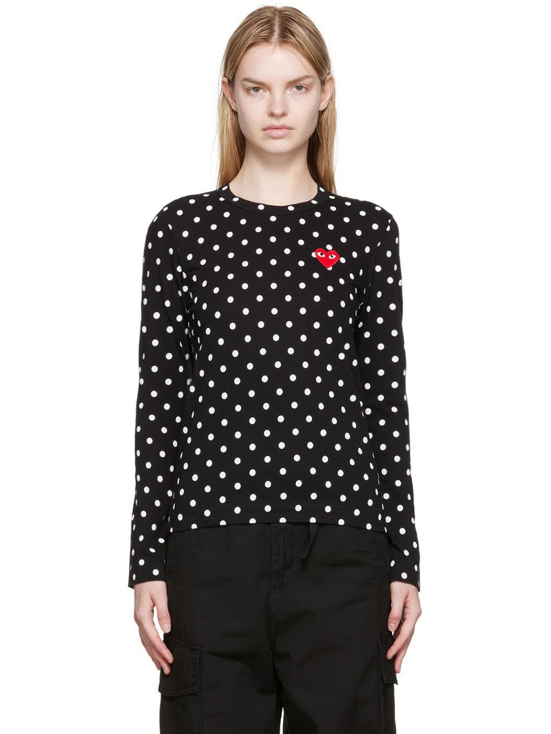 Black Heart Patch Long Sleeve T-Shirt - 1