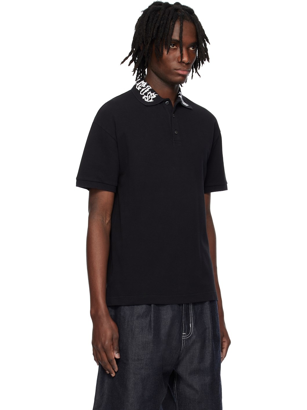 Black Neck Logo Polo - 2