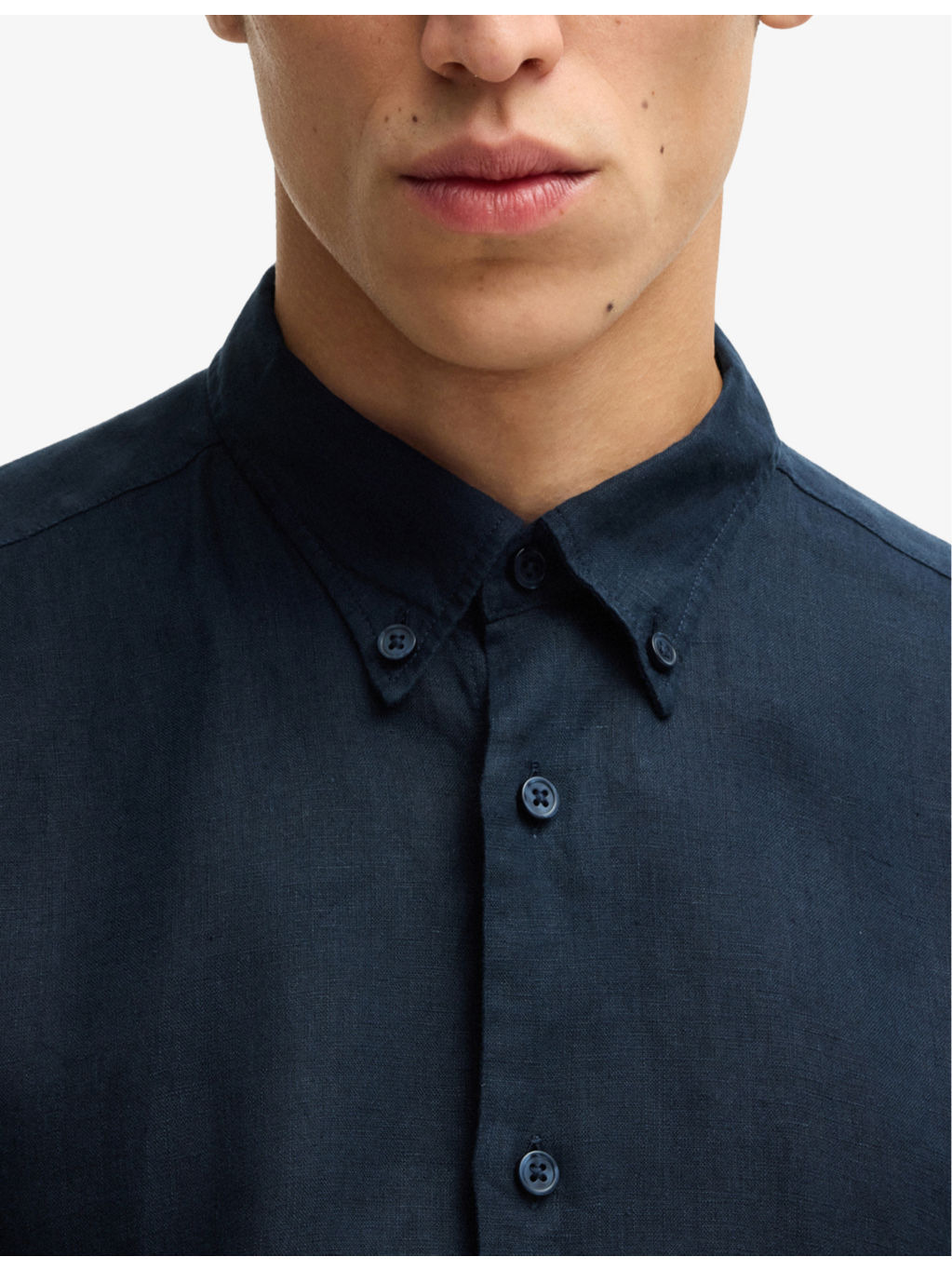 Stand-Collar Slim-Fit Stretch-Cotton Shirt - 5
