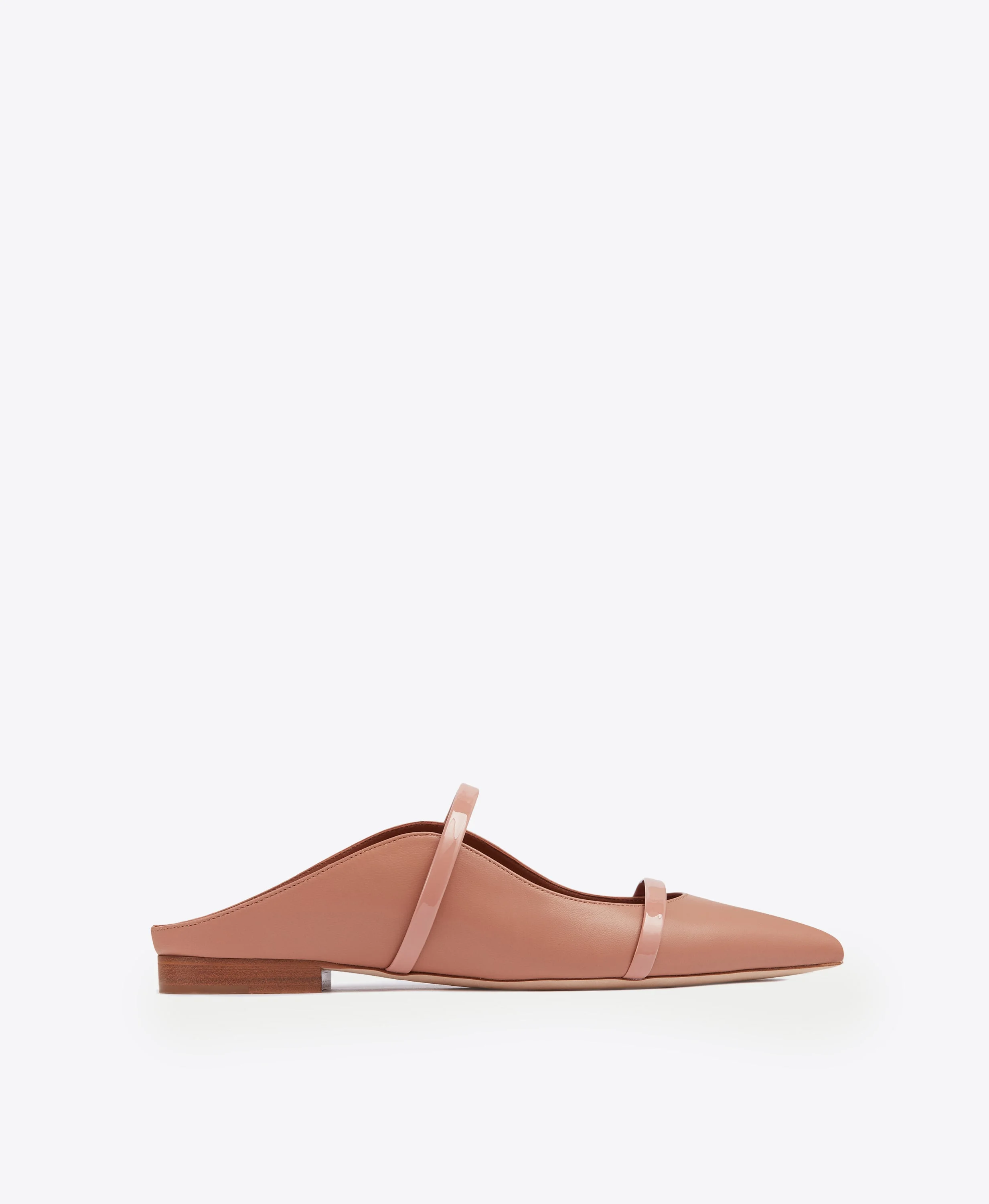 Maureen Blush Leather Flat Mules - 1