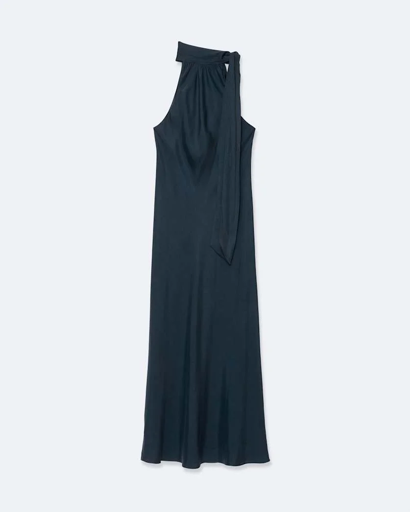 BERIL SILK-BLEND MAXI DRESS - 1