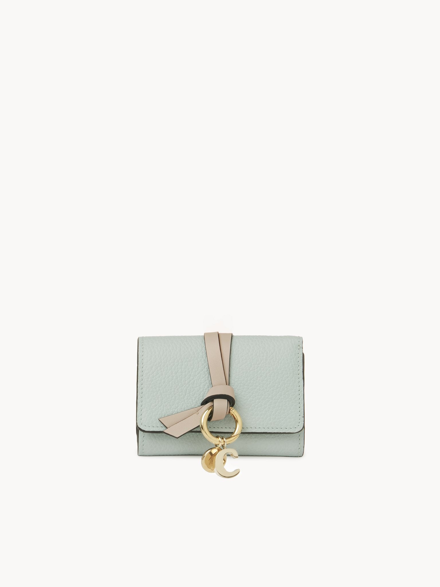 MINI ALPHABET TRI-FOLD IN GRAINED LEATHER - 1