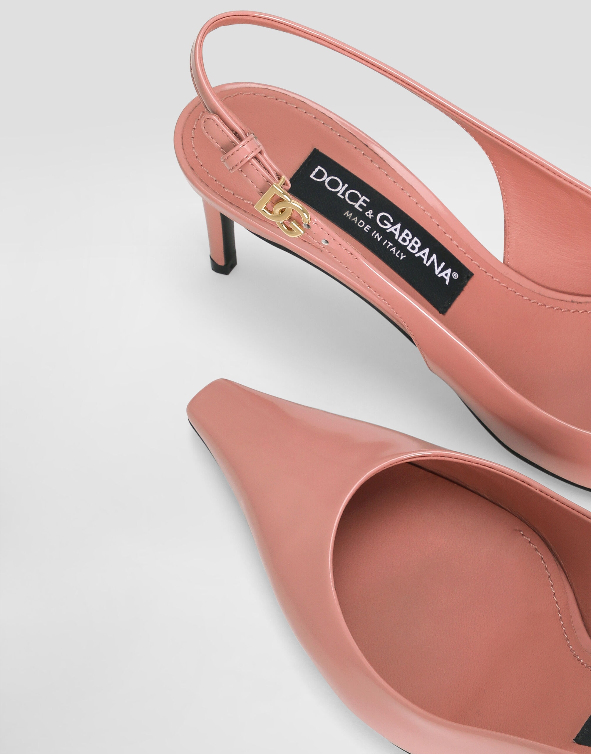 Polished calfskin slingbacks - 4