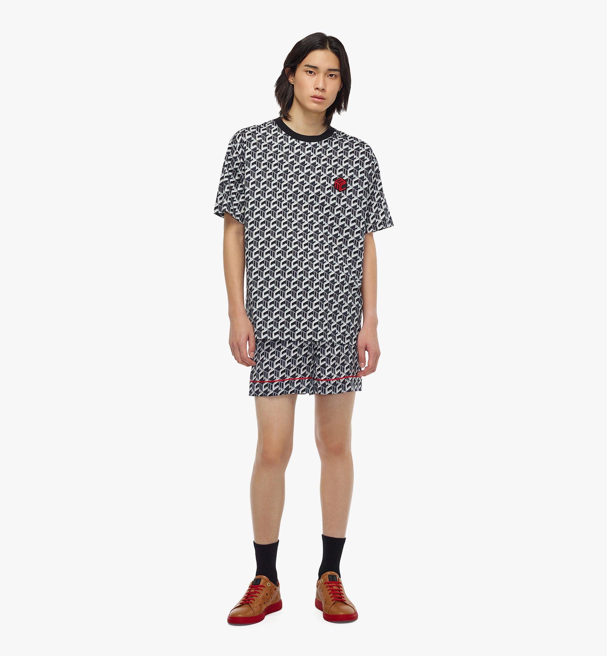 Men’s Cubic Monogram Print T-Shirt in Organic Cotton - 2