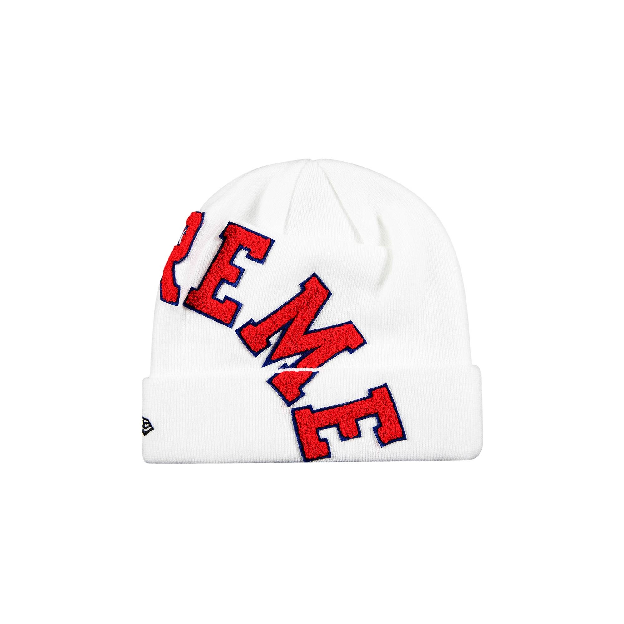 Supreme x New Era Big Arc Beanie 'White' - 2