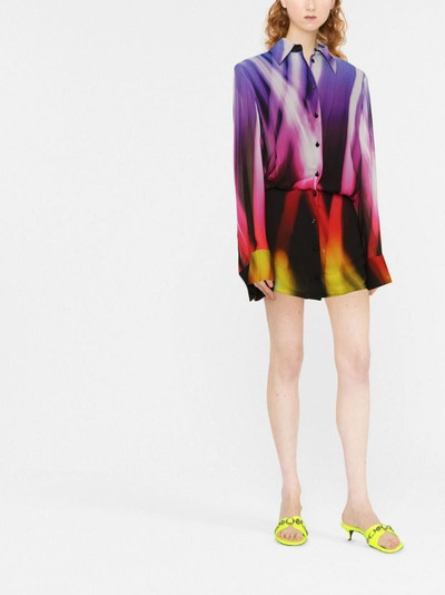 THE ATTICO abstract-print shirtdress outlook