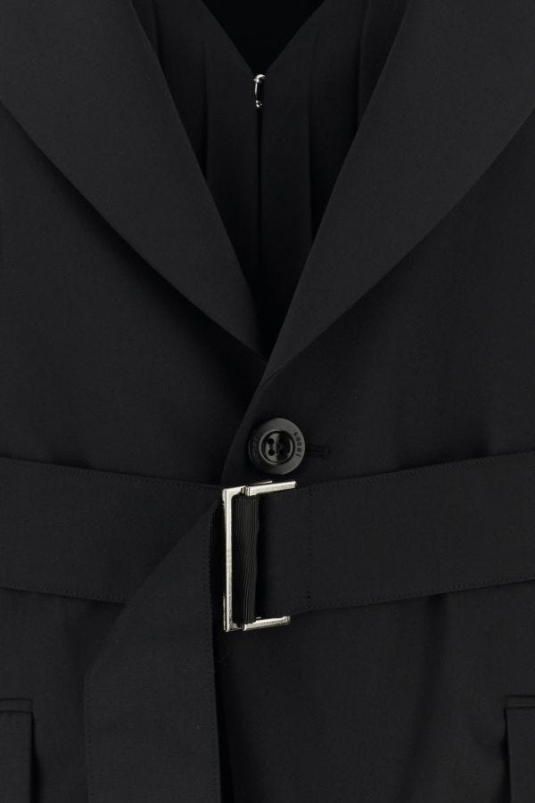 Black twill Suiting Jacket - 3