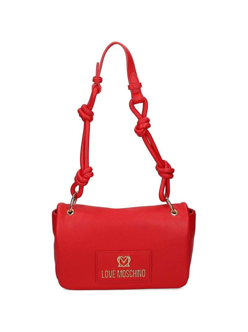 logo-plaque knotted-strap shoulder bag 1