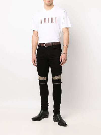 AMIRI paisley-patch skinny jeans outlook