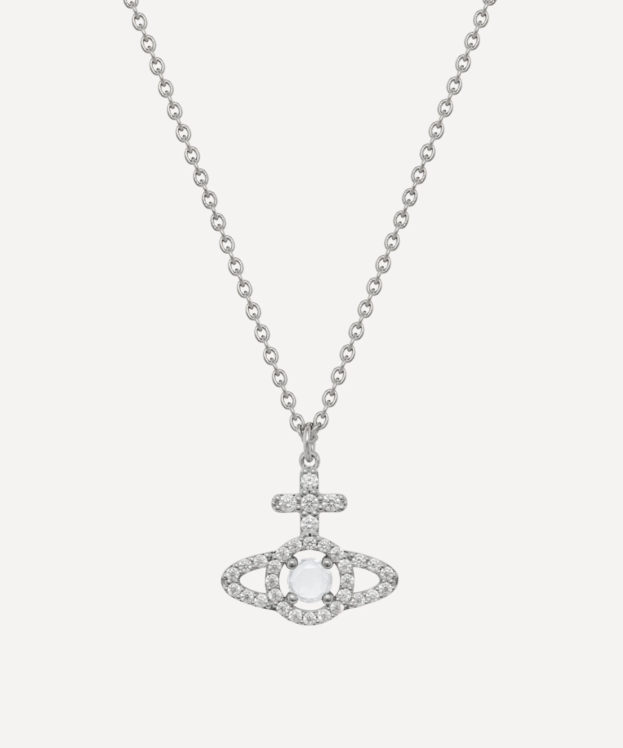 Platinum-Tone Olympia Pendant Necklace - 1