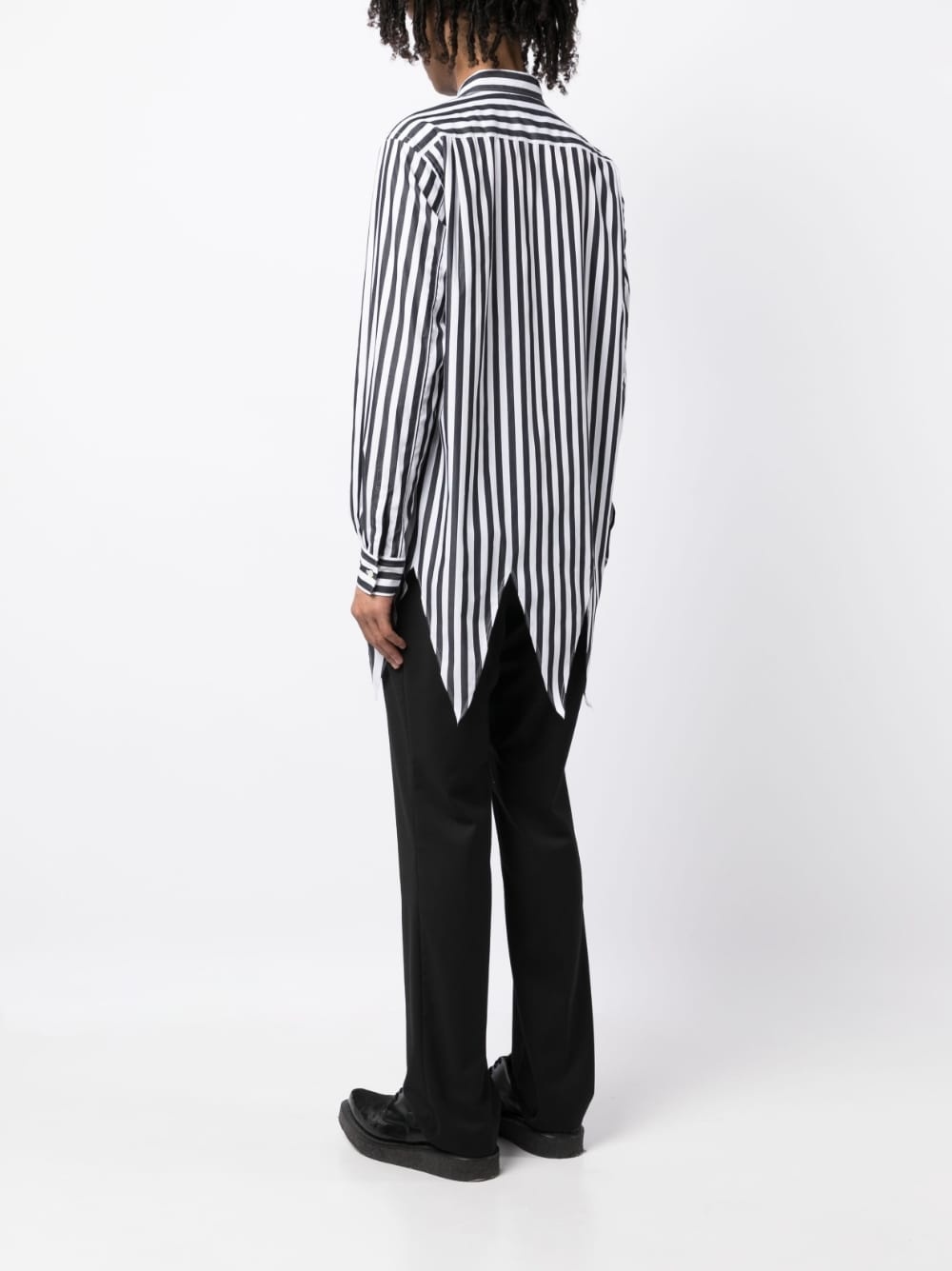 striped long-sleeve cotton shirt - 4