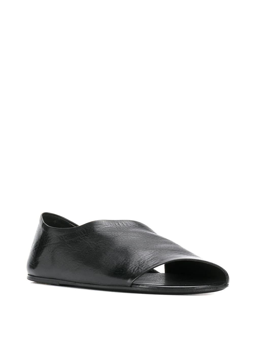 asymmetric leather sandals - 4