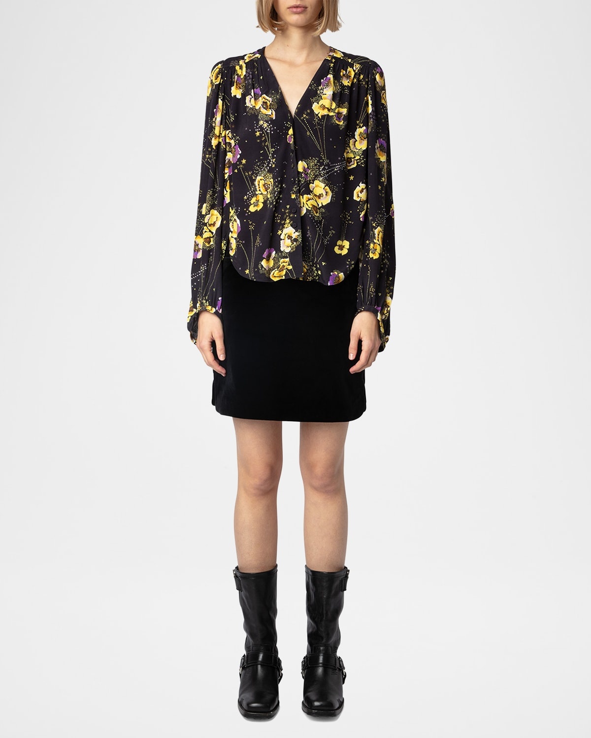 Turin Crepe Yoko Strass Blouse - 1
