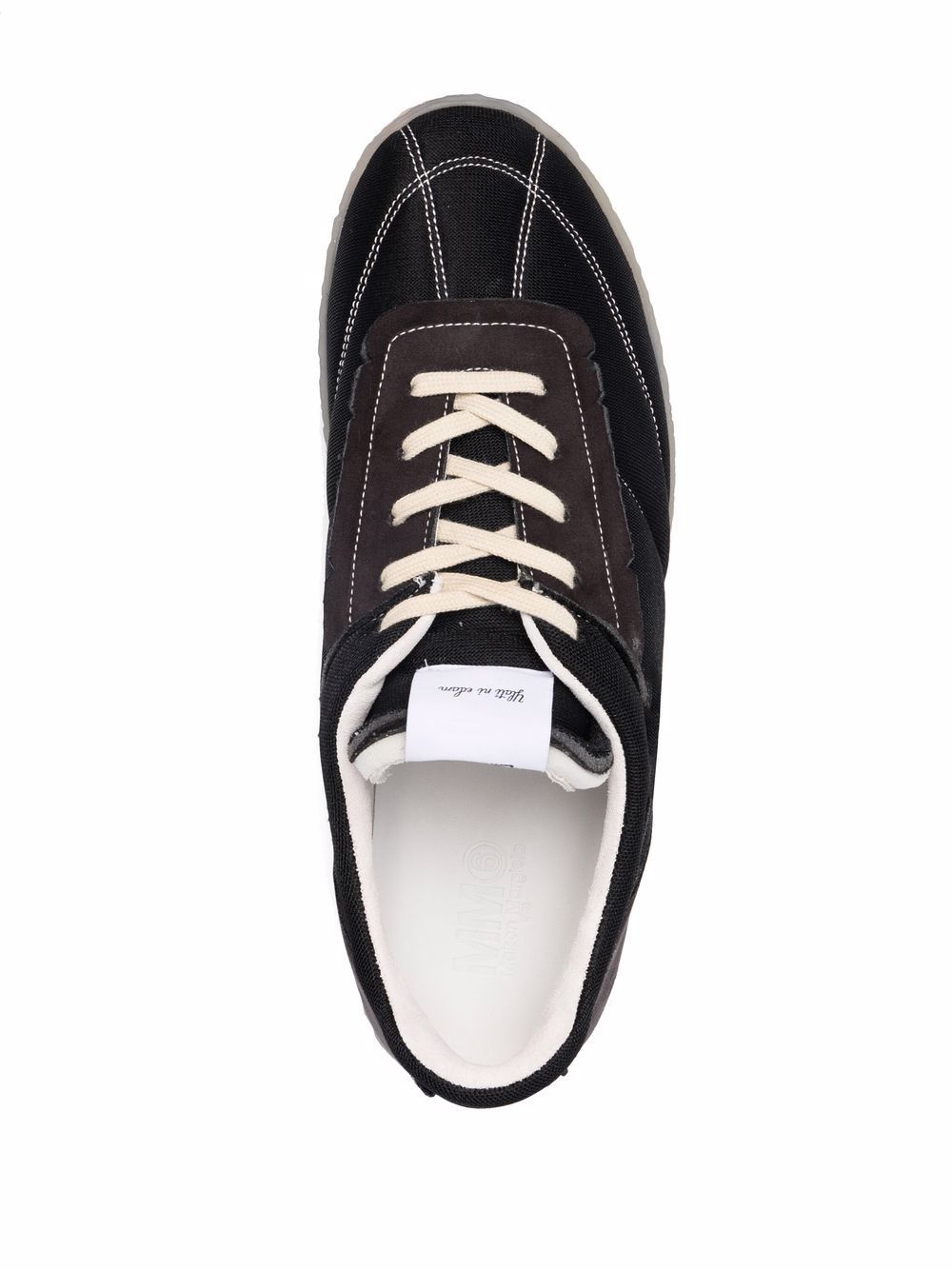 contrast-stitching low-top sneakers - 4