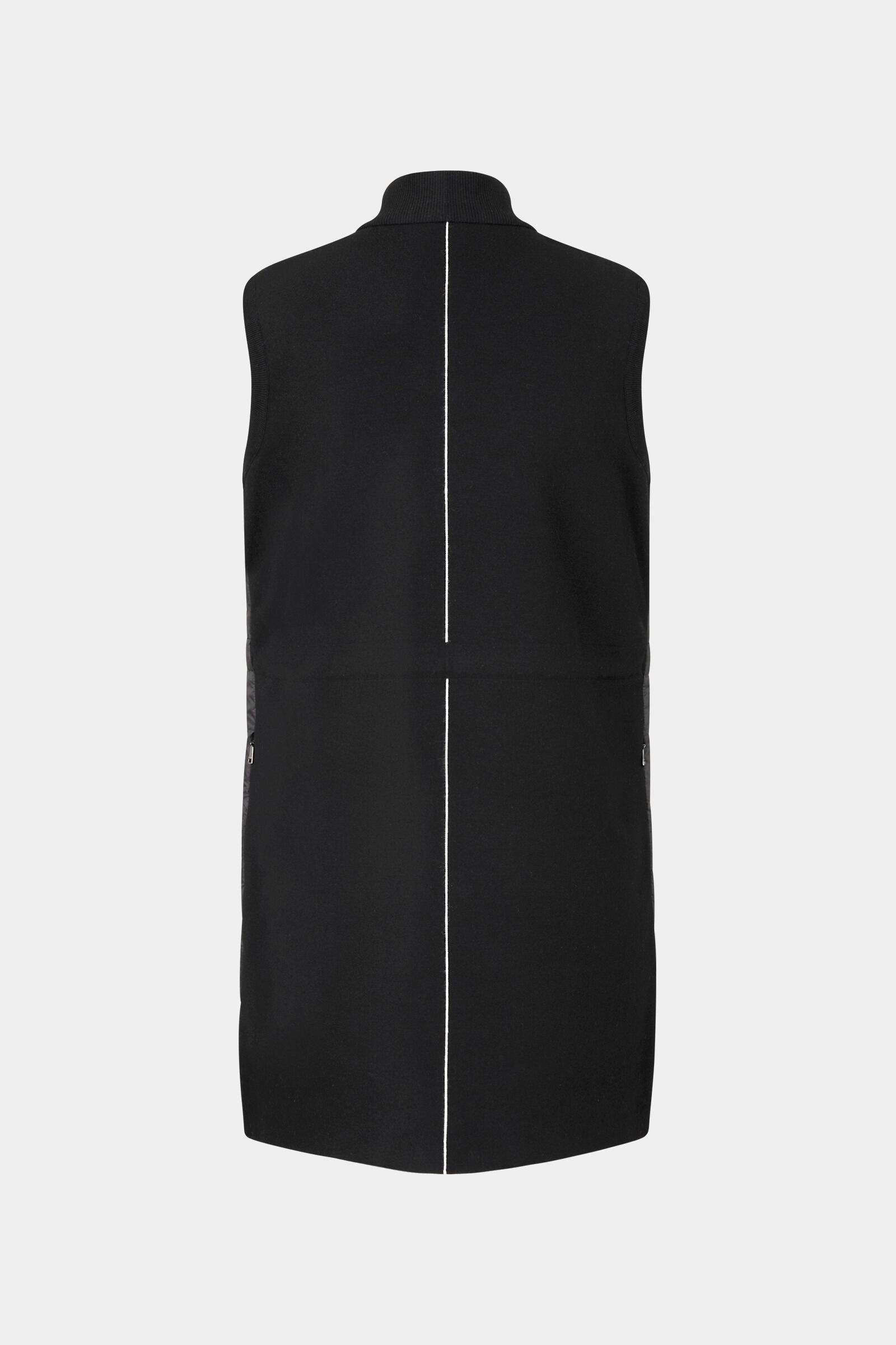 Arina Hybrid knitted vest in Black - 8