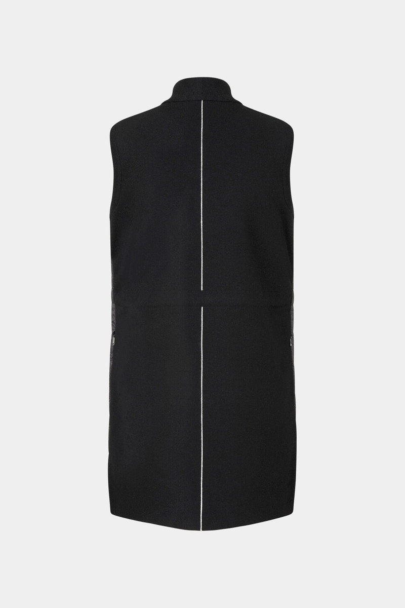 Arina Hybrid knitted vest in Black 8