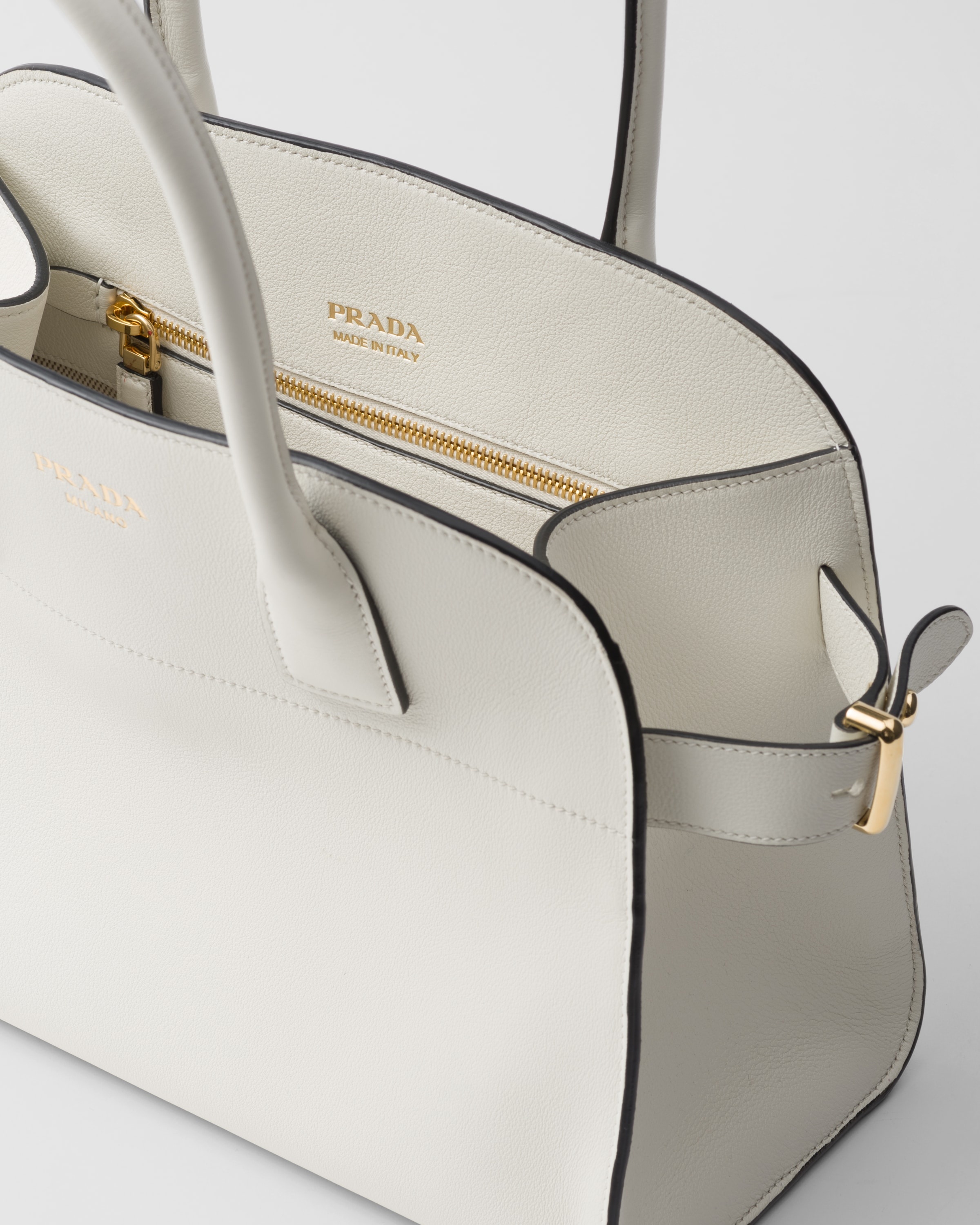 Medium leather tote bag - 4