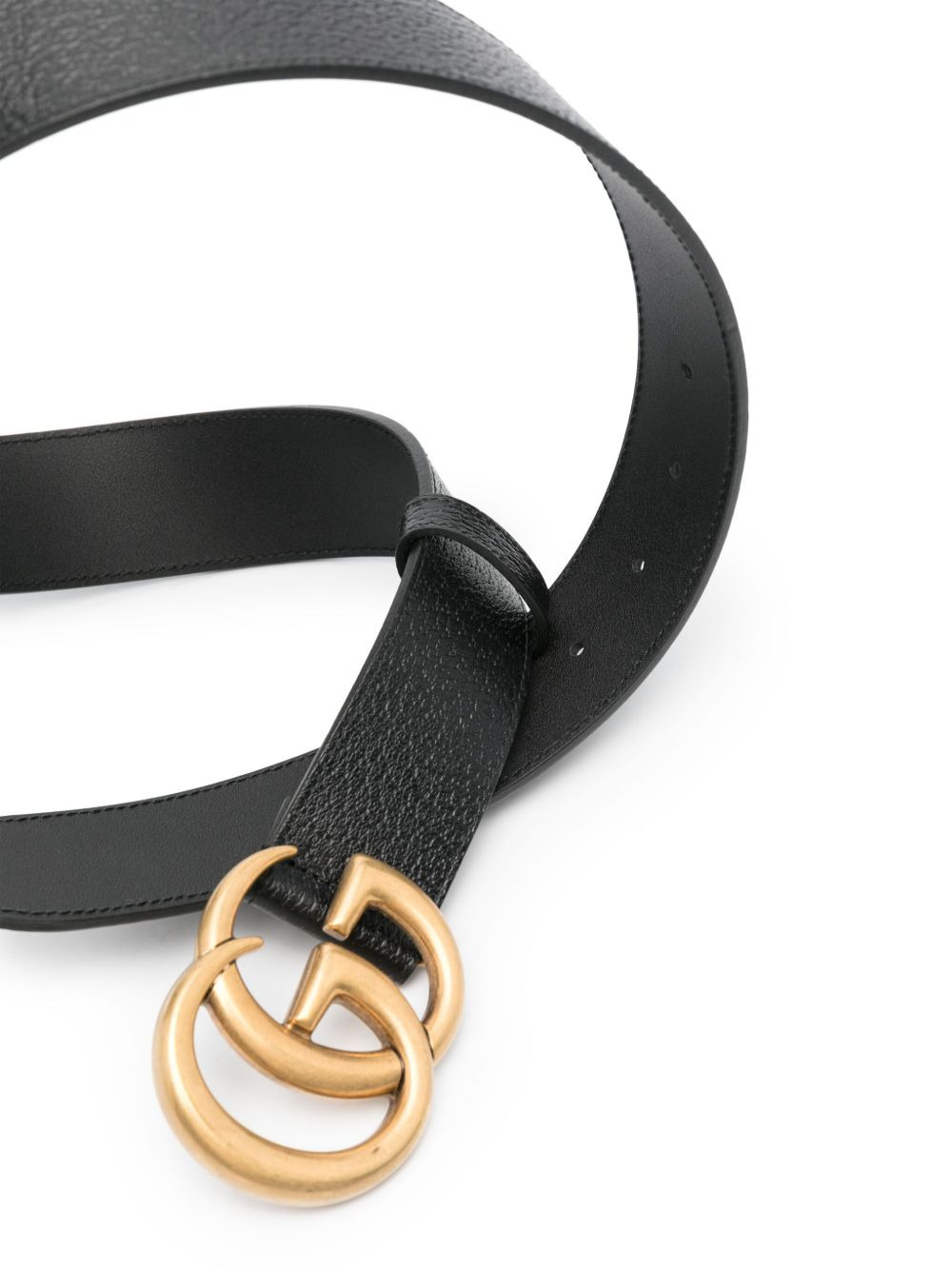 Leather belt with double G buckle - 2