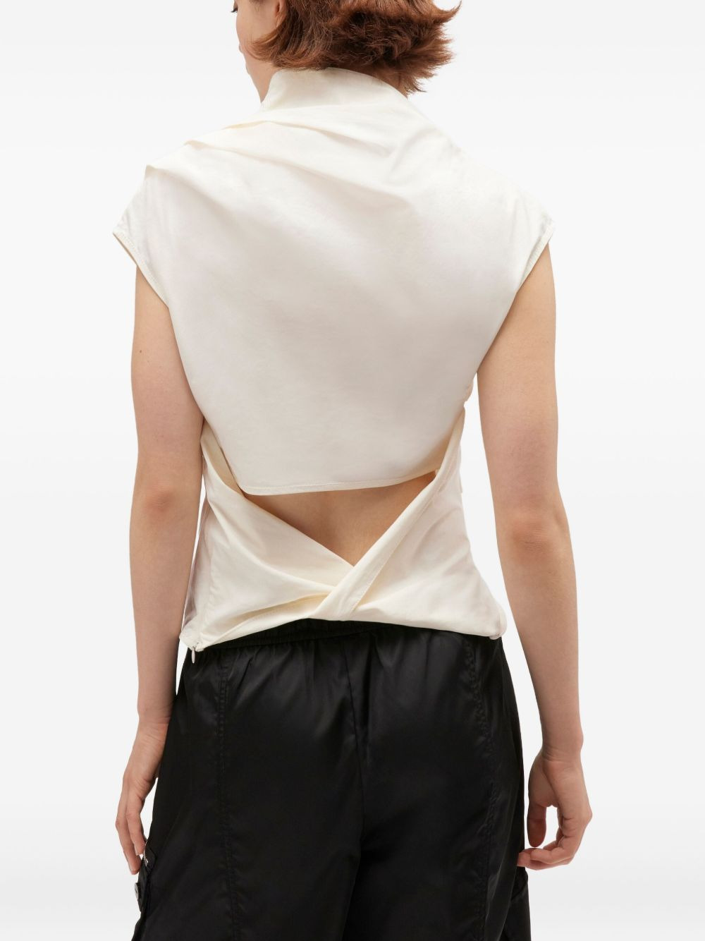 draped cowl-neck top - 4