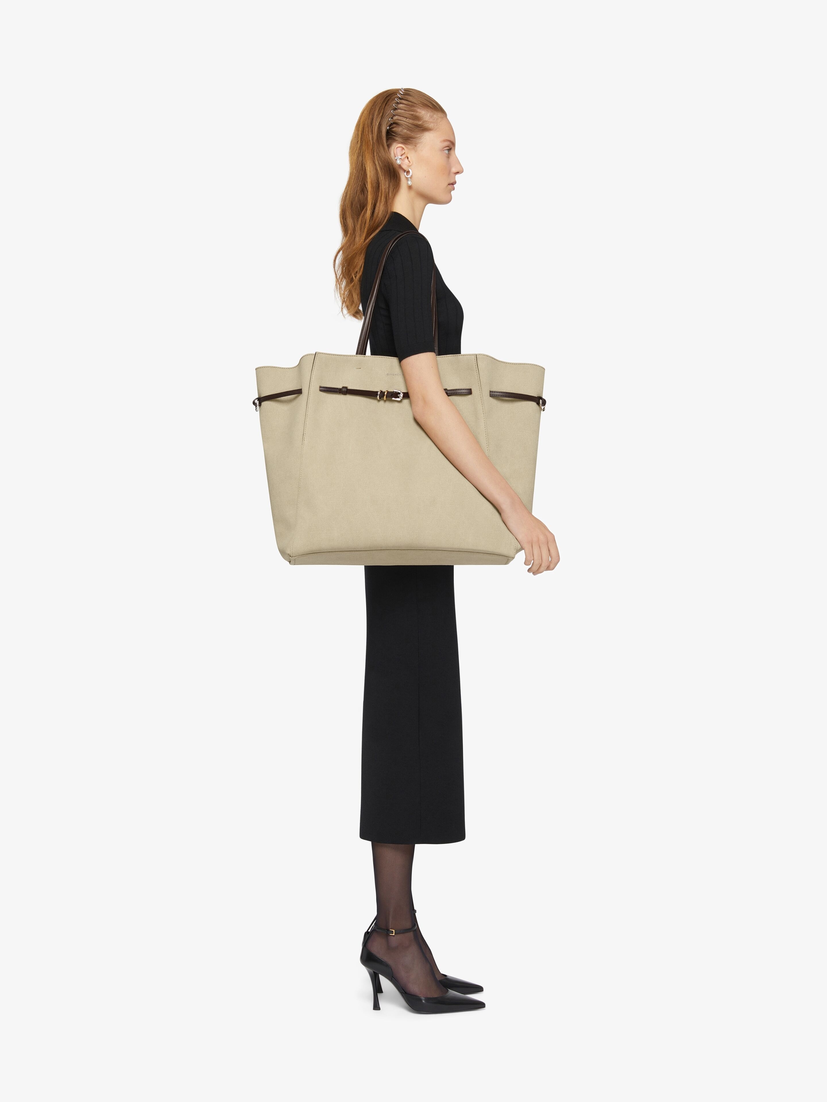 LARGE VOYOU TOTE BAG IN CANVAS - 3
