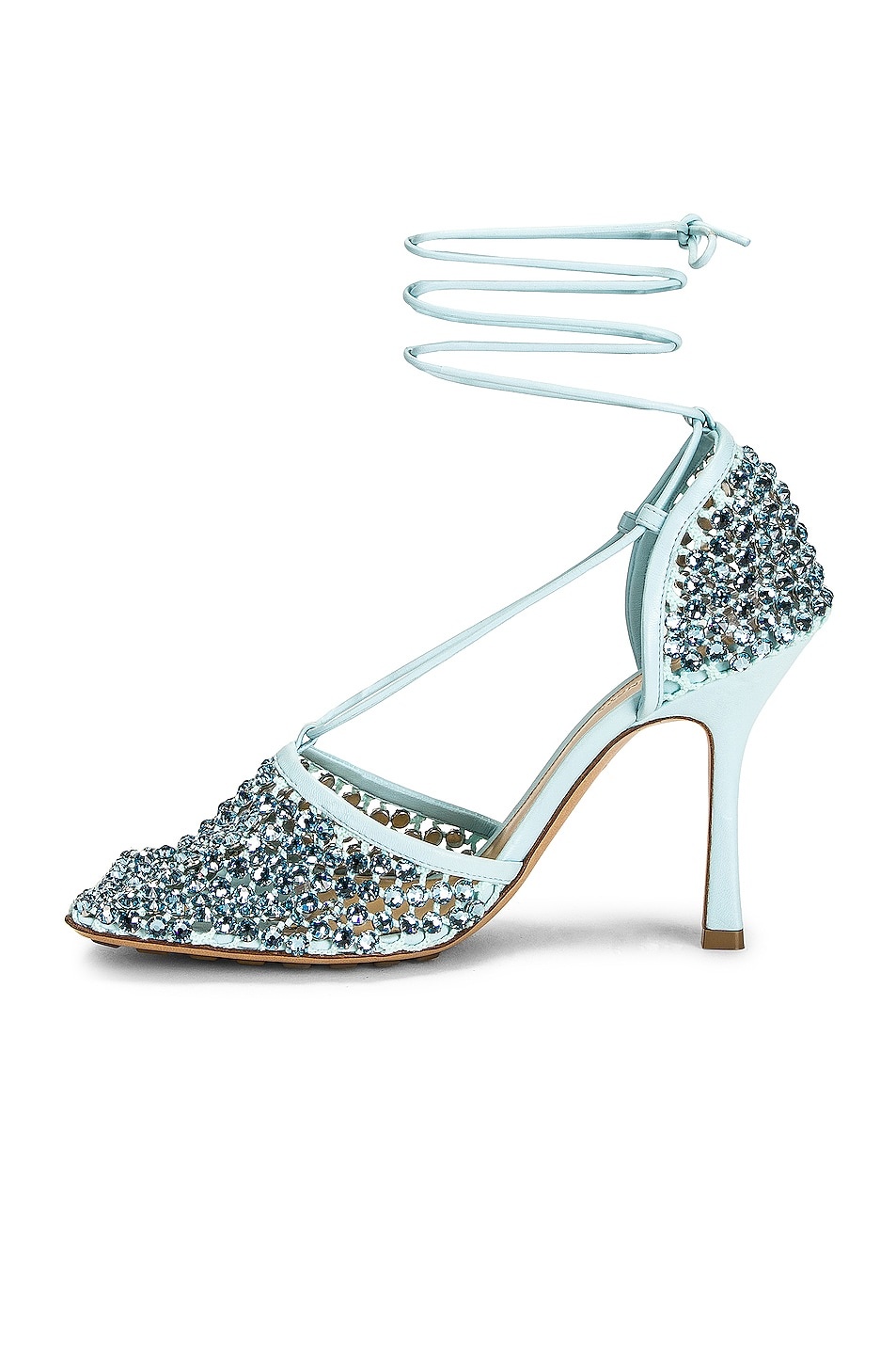 Web Sparkle Stretch Lace Up Sandals - 5