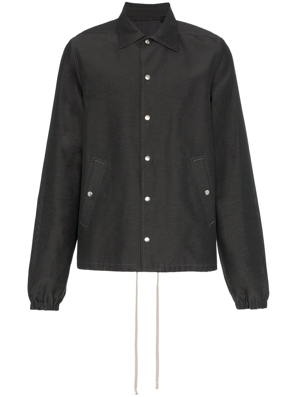 buttoned silk cotton blend jacket - 1