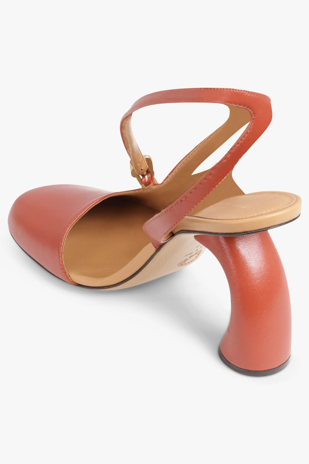 CURVED CLOSED TOE 95MM SLINGBACK HEEL | BRIQUE - 3