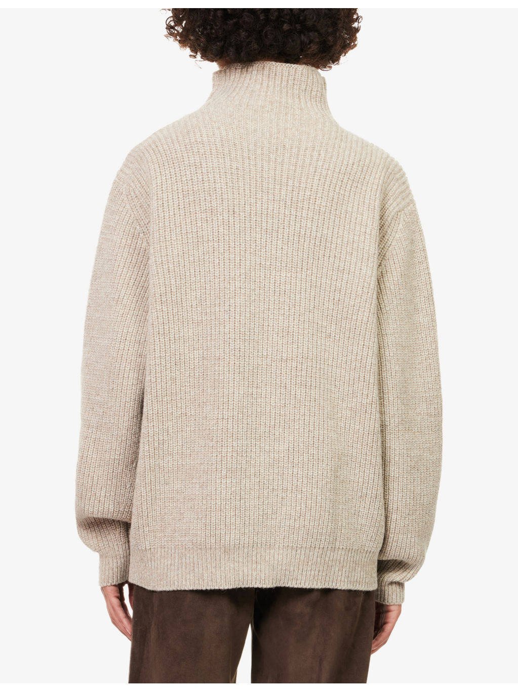 High-Neck Ribbed Wool-Blend Jumper - 4