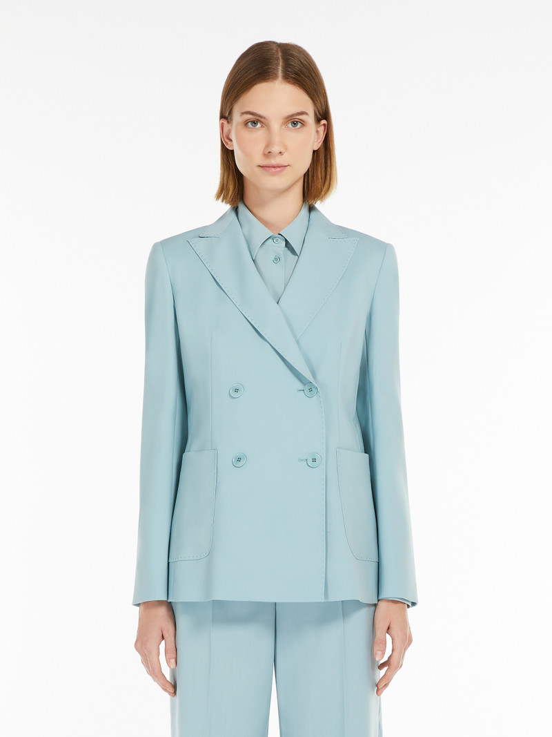 NERVOSO Double-breasted blazer in stretch wool canvas 3