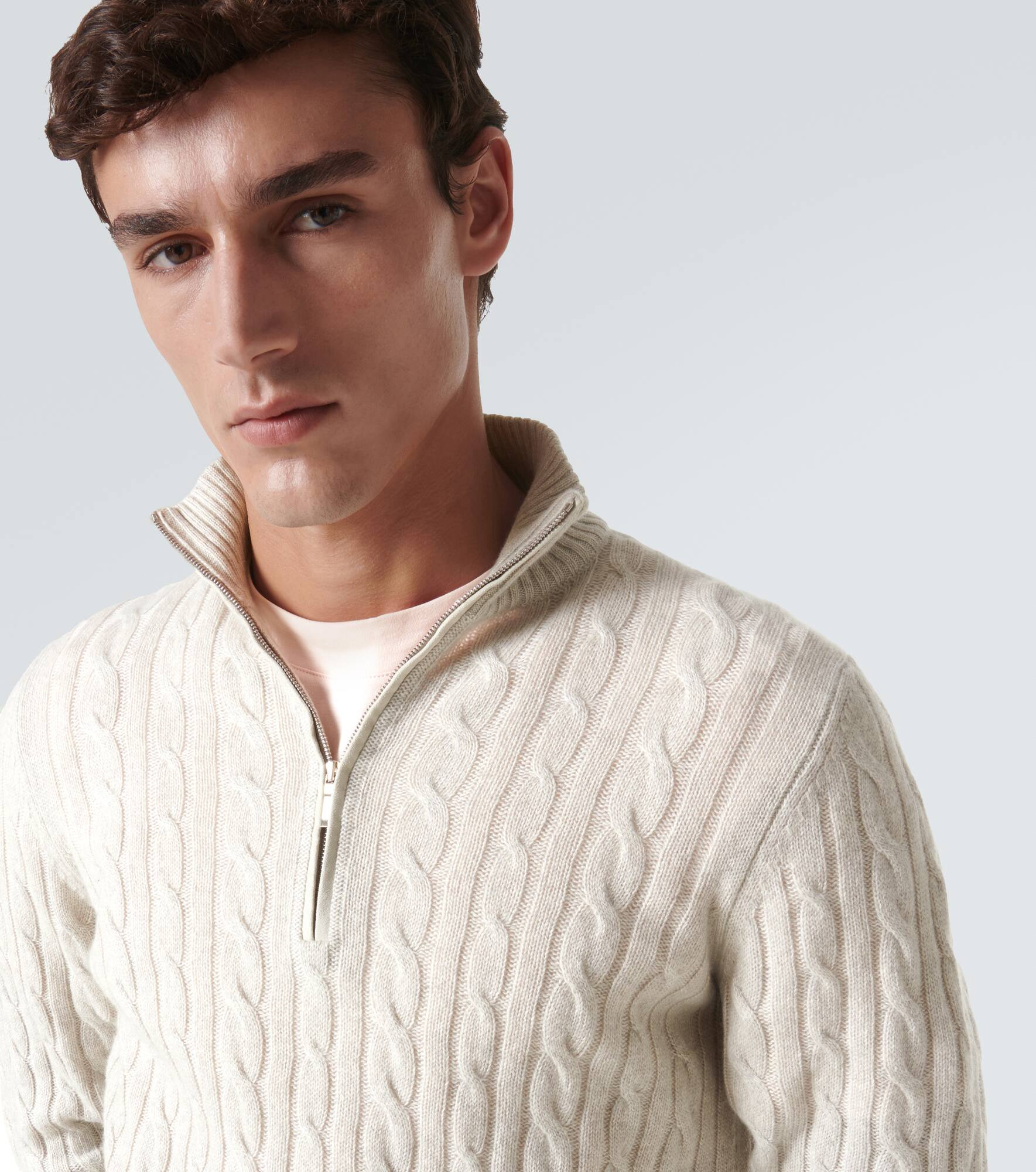 Mezzocollo Treccia cashmere sweater - 6