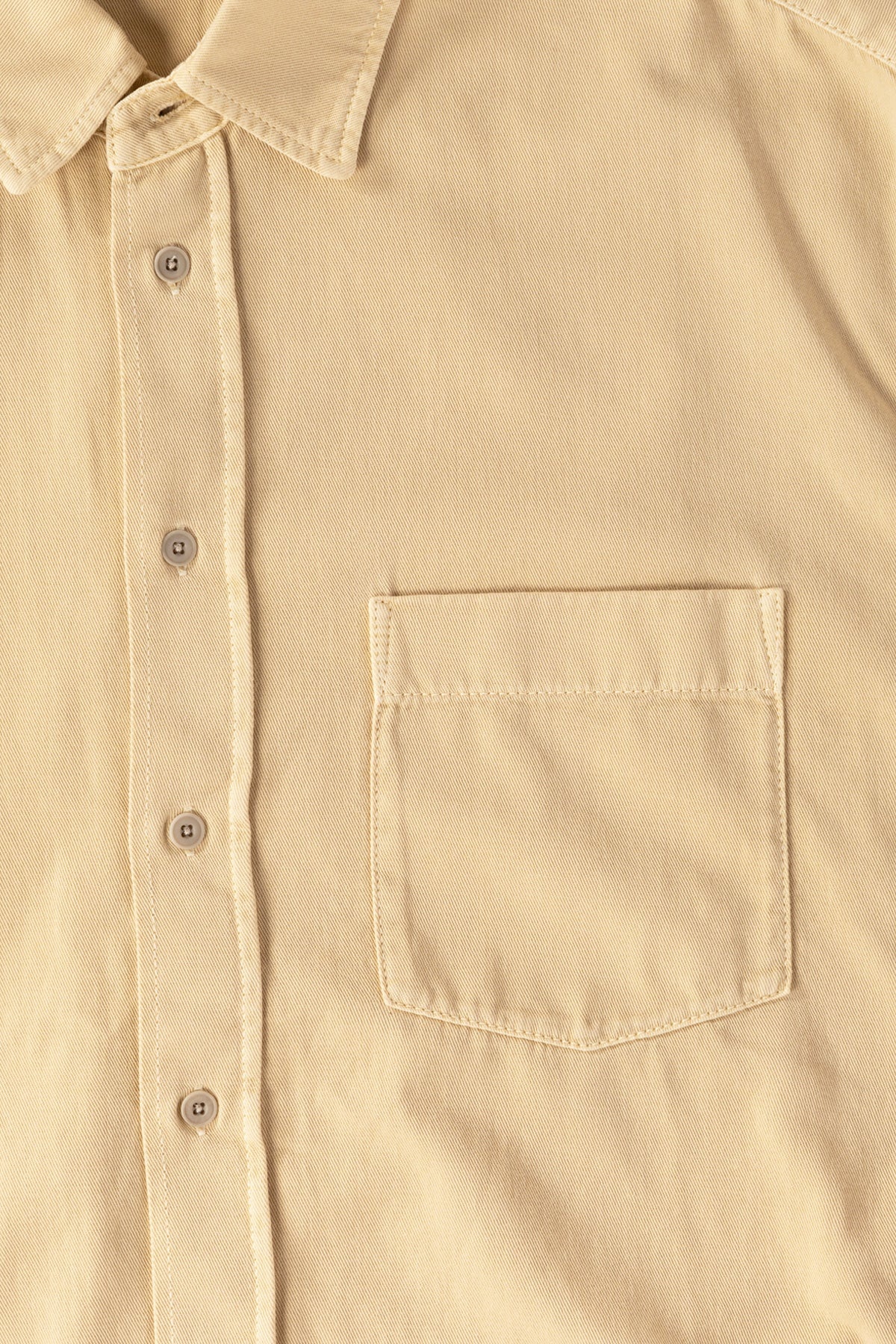 Lemaire SS Denim Shirt - Custard | REVERSIBLE