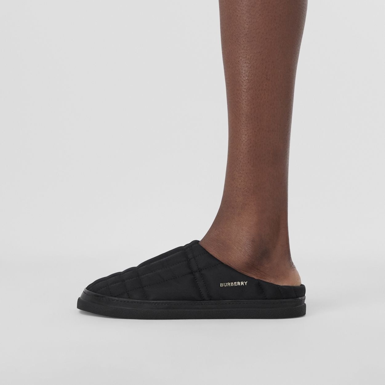 Logo Detail Quilted Nylon Slippers - 3
