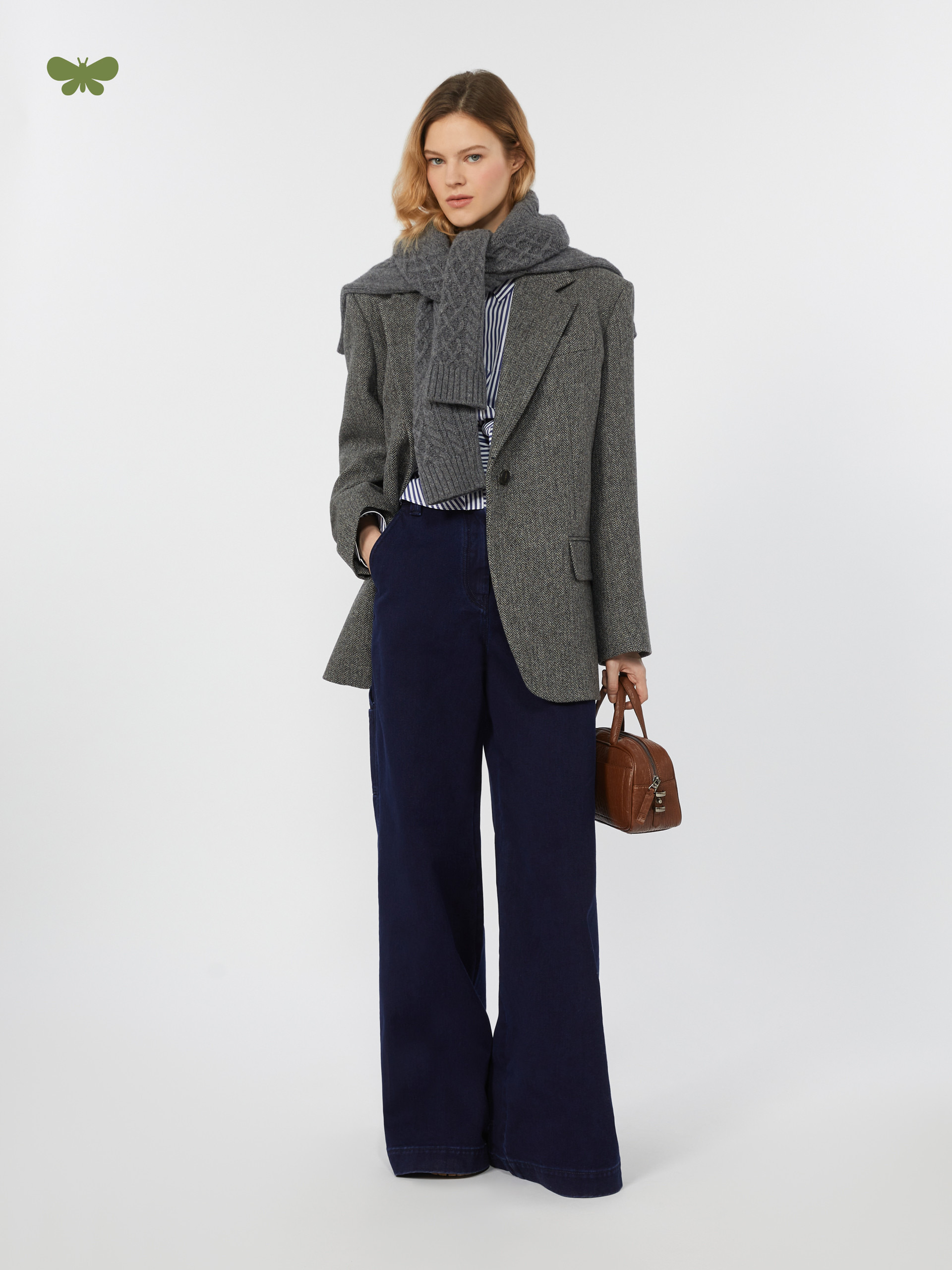 VICINO Cotton denim wide-leg trousers - 2