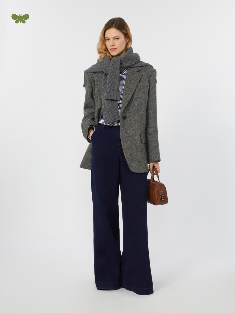 WEEKEND Max Mara VICINO Cotton denim wide-leg trousers outlook