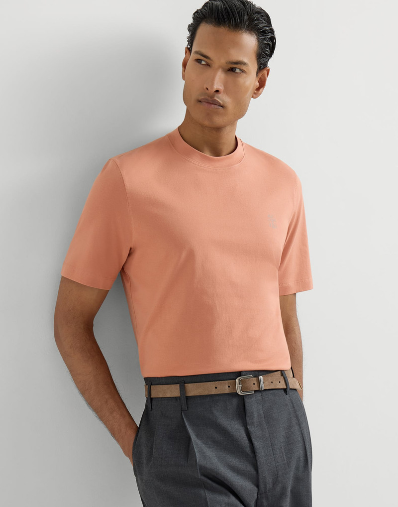 Cotton jersey crew neck T-shirt with logo 5
