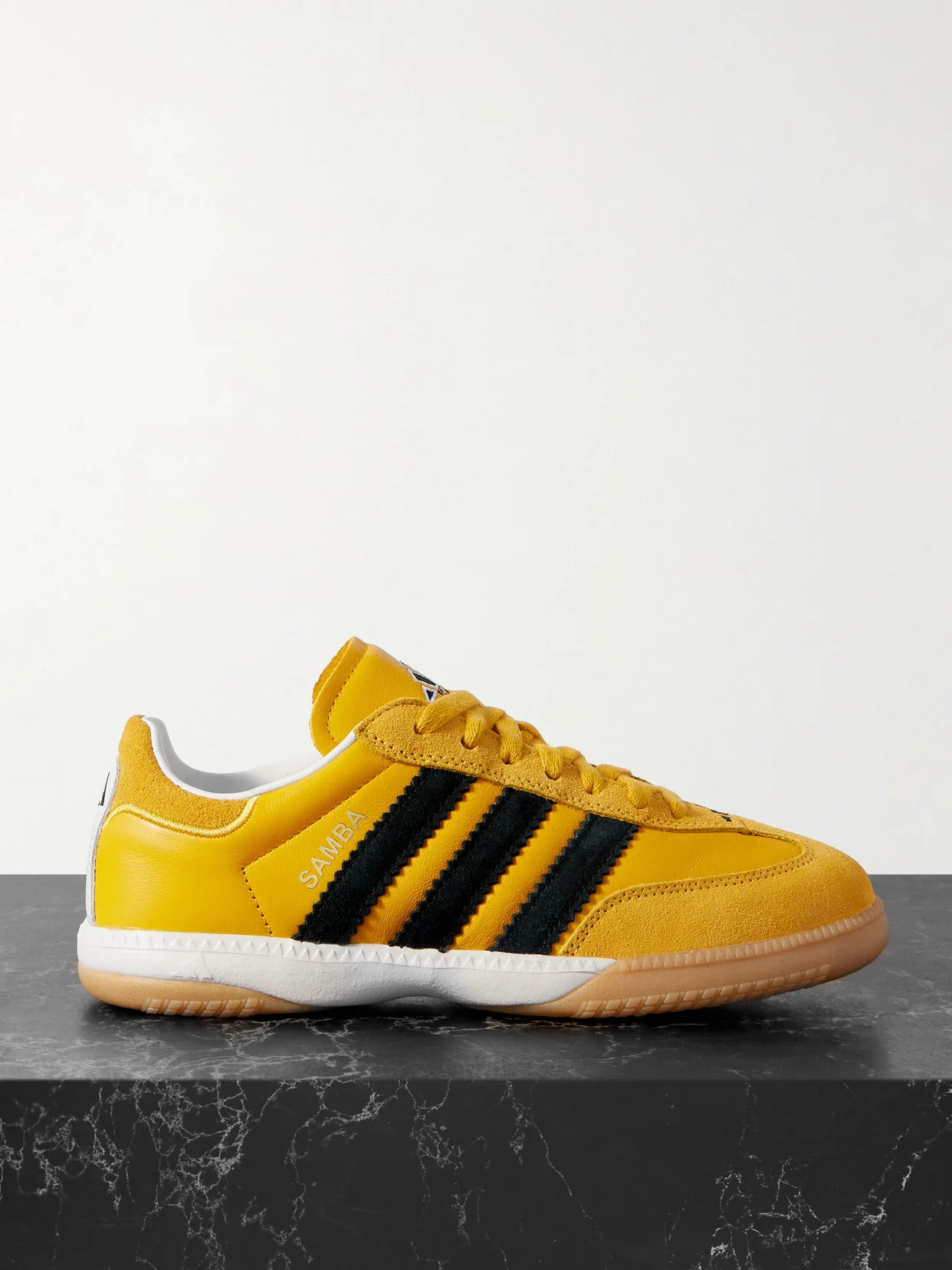 Samba Mn Suede-trimmed Leather Sneakers - 1