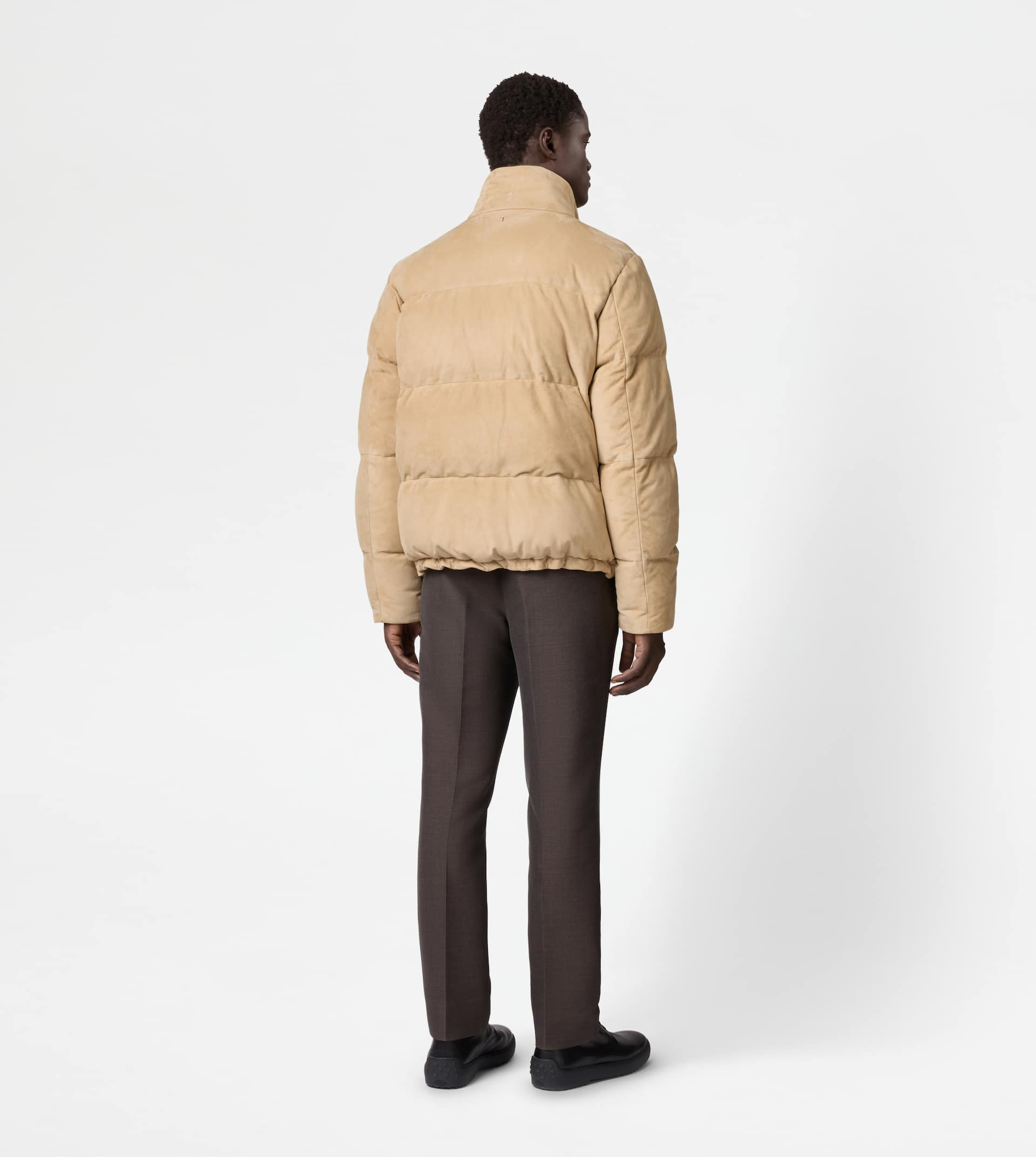 DOWN JACKET IN PASHMY SUEDE - BEIGE - 3