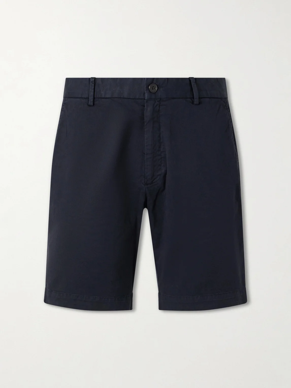 Straight-Leg Garment-Dyed Cotton-Blend Twill Chino Shorts - 1