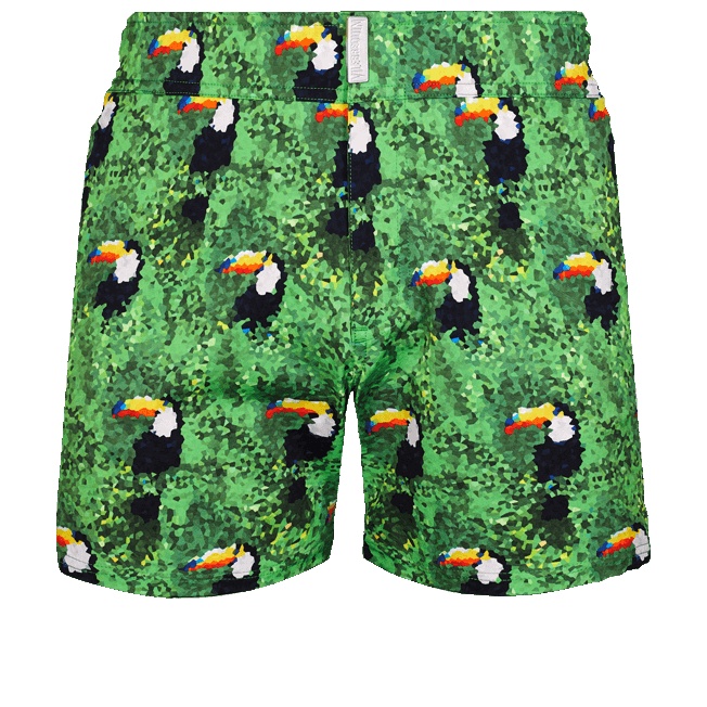 Men Stretch Short Swim Trunks Flat belt 2005 Toucans - 1