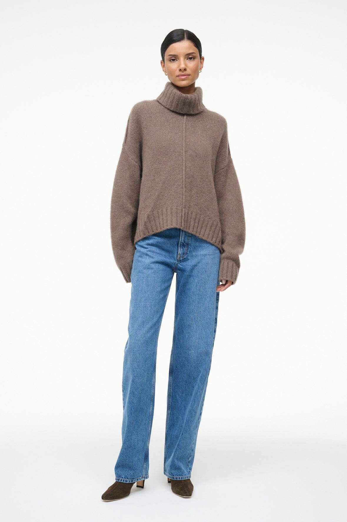 STAUD BETSY CASHMERE SWEATER TRUFFLE - 7