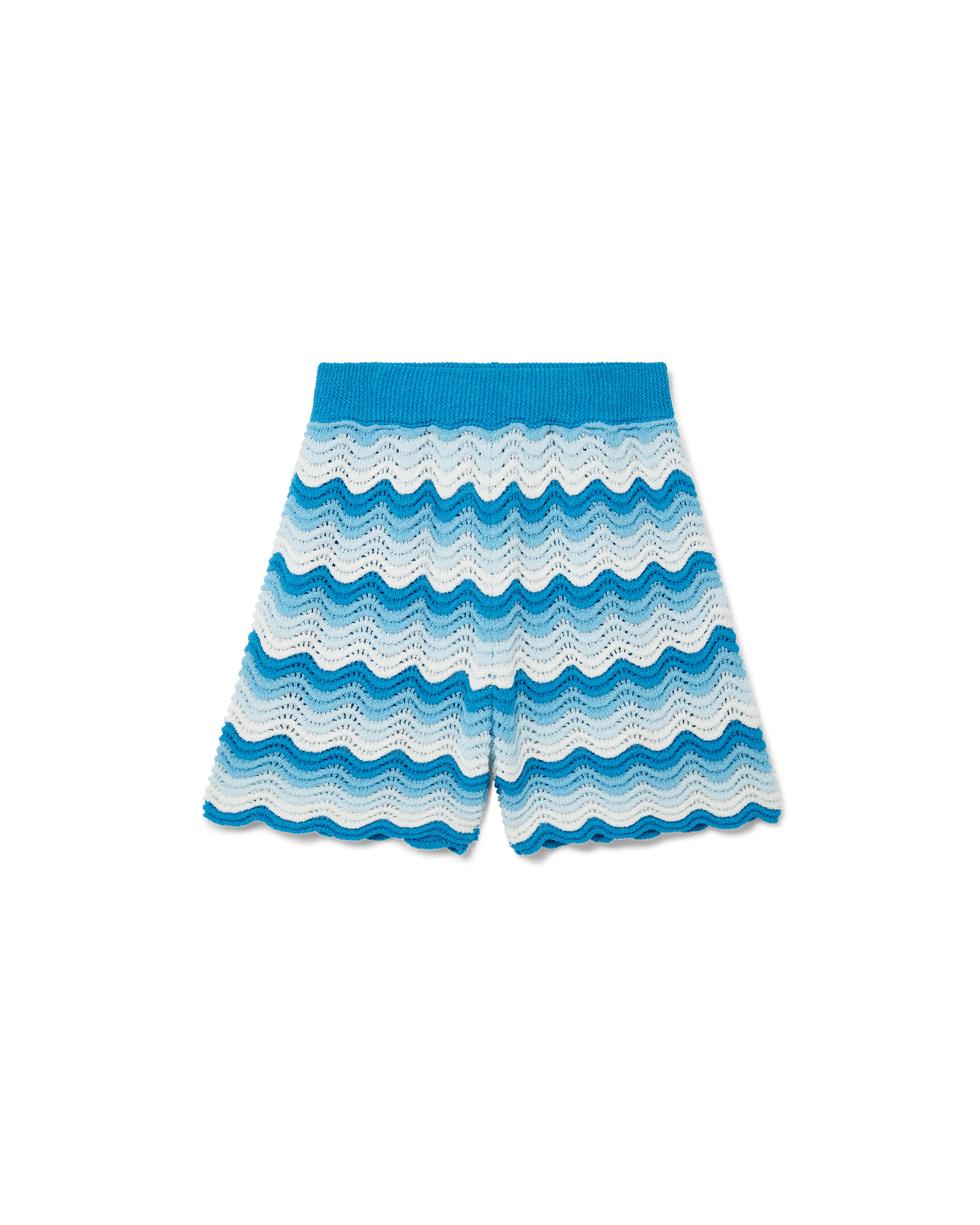 Wavy Gradient Crochet Shorts - 1