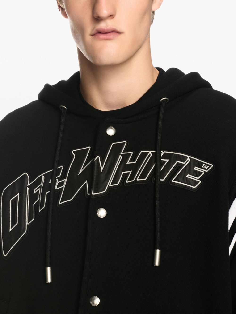 logo-appliqué bomber jacket - 5