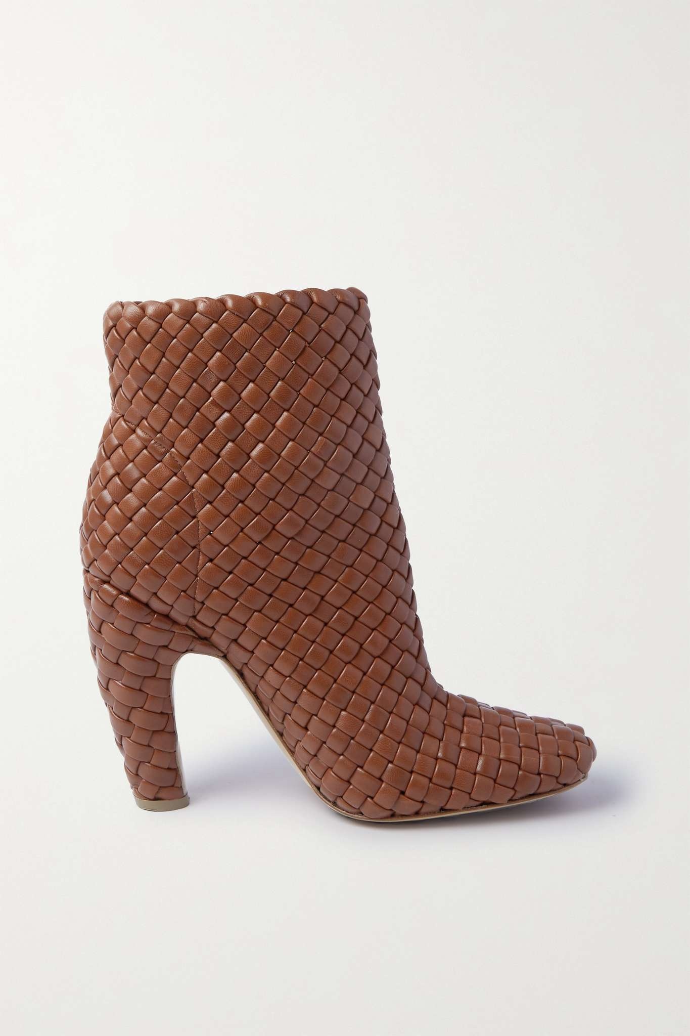 Mini Lido intrecciato leather ankle boots - 1