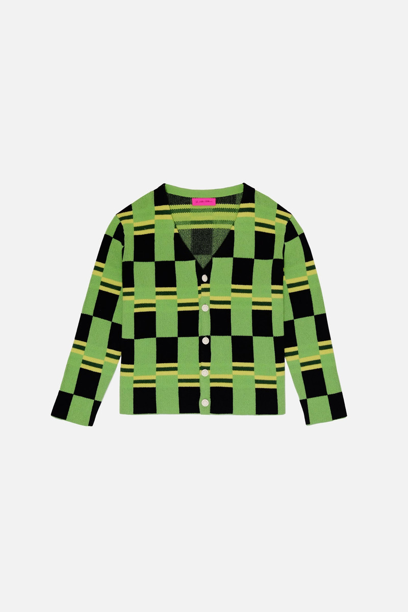 STRETCH CHECKER CARDIGAN 1