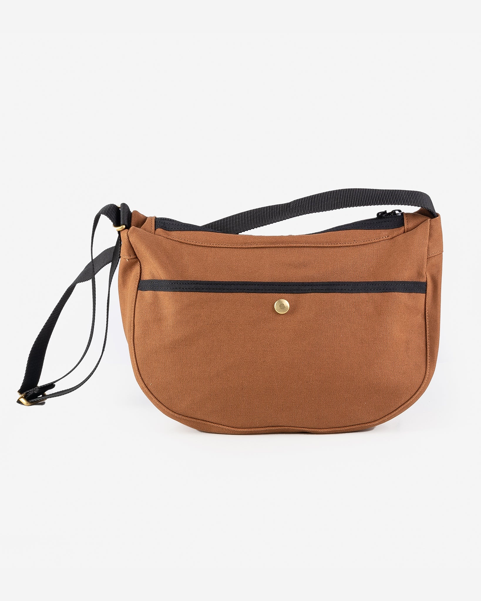 IHE-19-BRN 17oz Duck Small Shoulder Bag - Brown - 3