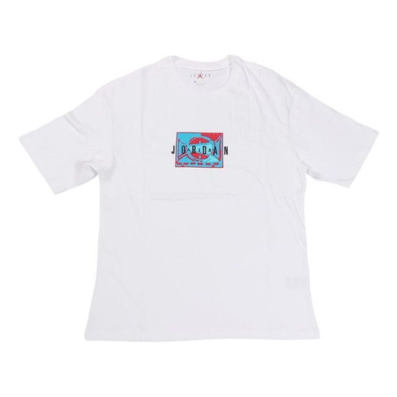 Air Jordan Sport DNA Logo Printing Short Sleeve White CJ6222-100 - 1