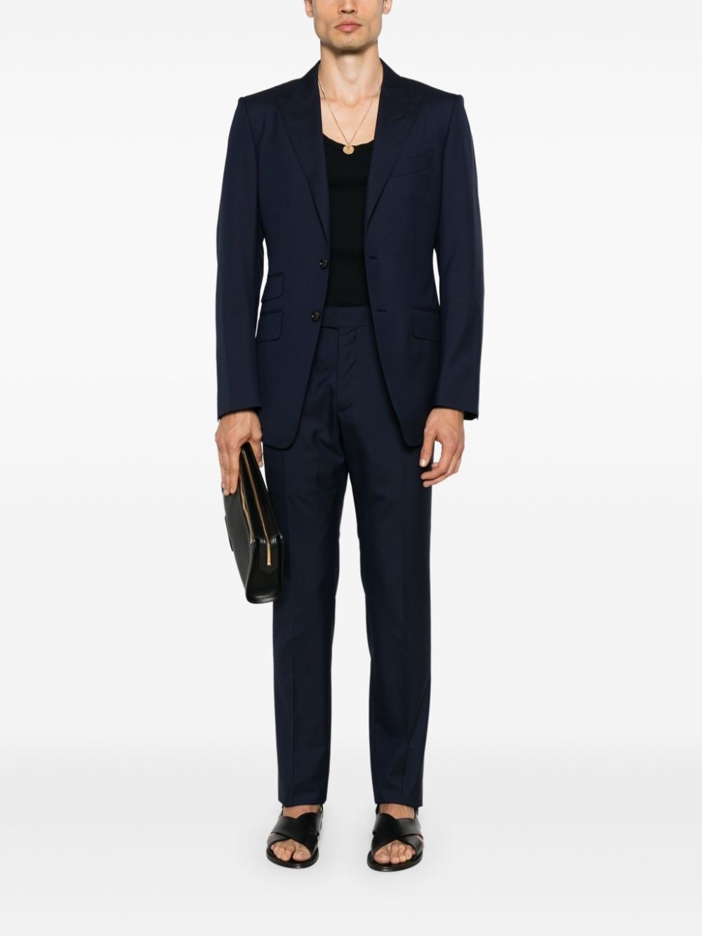 single-breasted wool suit - 2